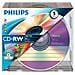 Supporto riscrivibile CD Philips CW7D2CC05/00 - CD-RW - 12x - 700 MB - 5 Pacco Slim Case - 120mm - 1,33 Ora Tempo di registrazione massimo - Foto miniatura 1